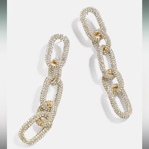 Baublebar Nova Statement Elegant Gold Chain Link Earrings